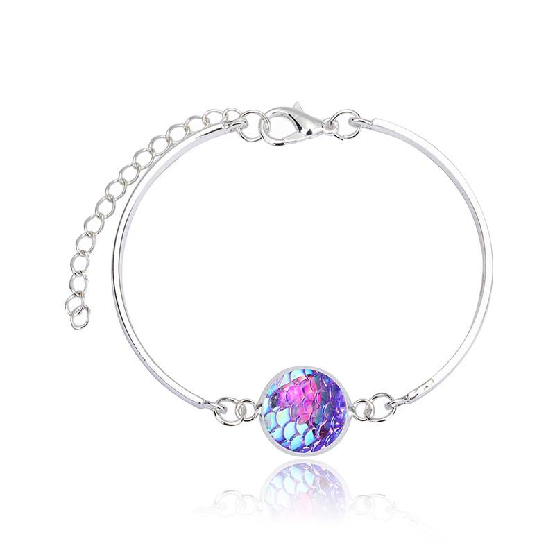 European and American hot -selling fashion mermaid bracelet multi -color fish scales love bracelet manufacturers direct selling jewelry