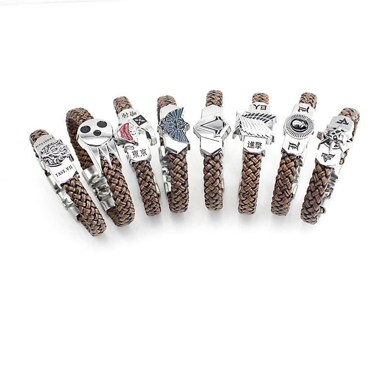 Platform skin rope anime Metal cartoon character bracelet Men's one -generation bracelet wind