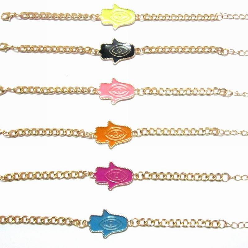 European and American original single jewelry HAMSA Bracelet Fatima Fatima's hand drip oil bracelet