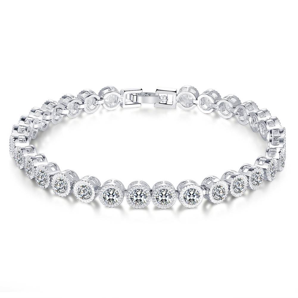The new Japanese and Korean version of the jewelry full diamond -plated bracelet light luxury inlaid diamond stones card buckle ring versatile female
