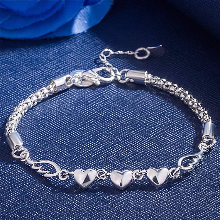 European and American fashion new jewelry eBay popular peach heart love angel wings bracelet hand ring simple bracelet