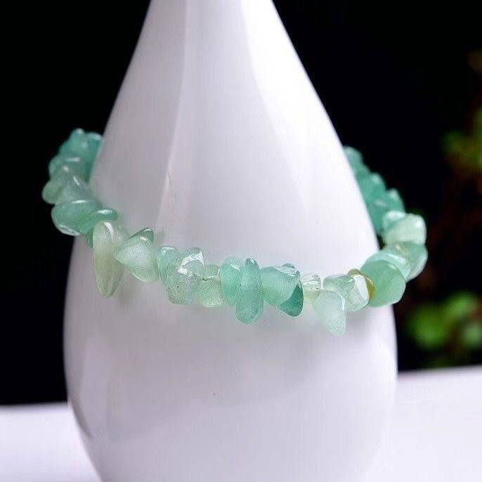 Natural green Dongling jade bracelet female crushing single circle extension chain bracelet can adjust to send friends gifts