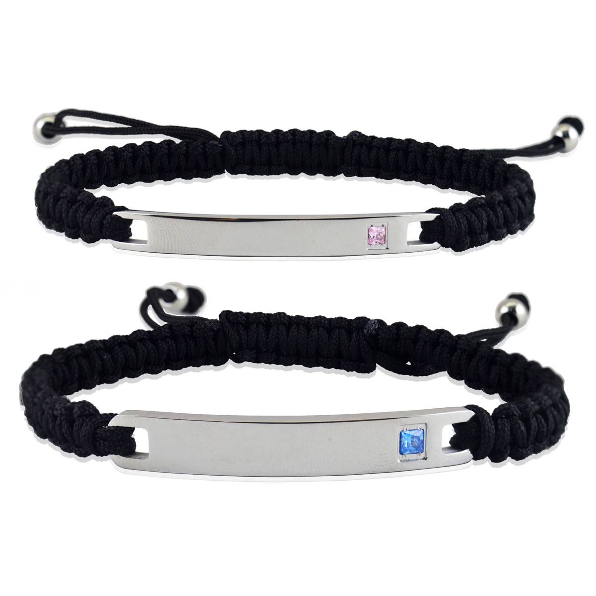 Explosion red and blue diamond couple accessories bending single vermiculite weaving can be adjusted with simple bracelets