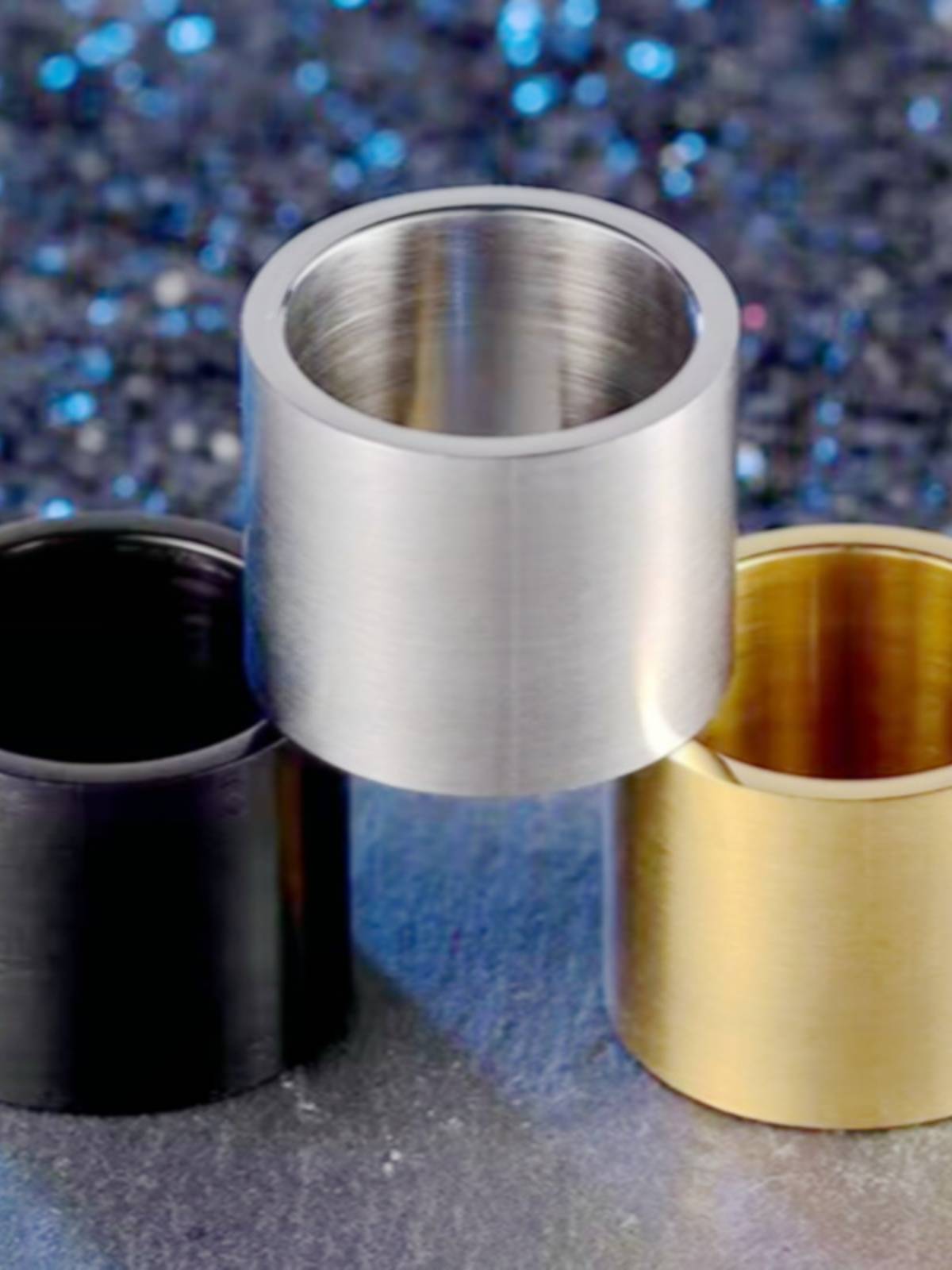 18mm wide version of titanium steel men's ring European and American fashion leisure style plain noodles