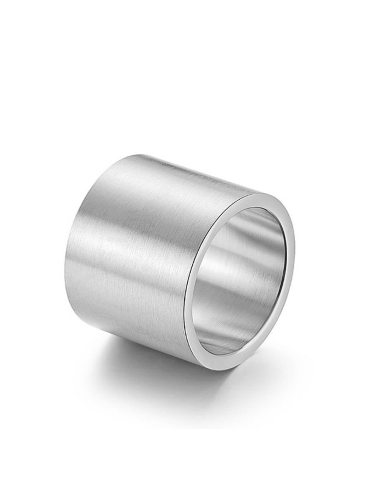 18mm wide version of titanium steel men's ring European and American fashion leisure style plain noodles