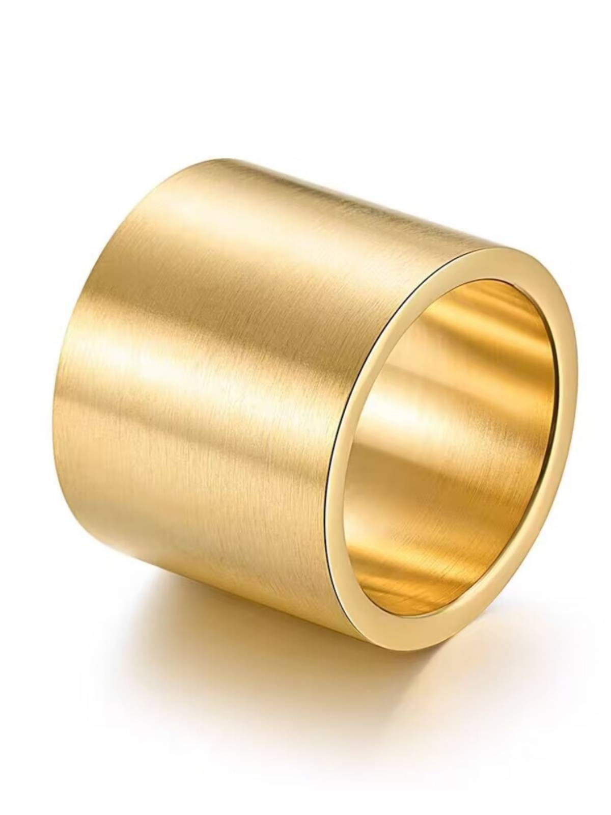 18mm wide version of titanium steel men's ring European and American fashion leisure style plain noodles