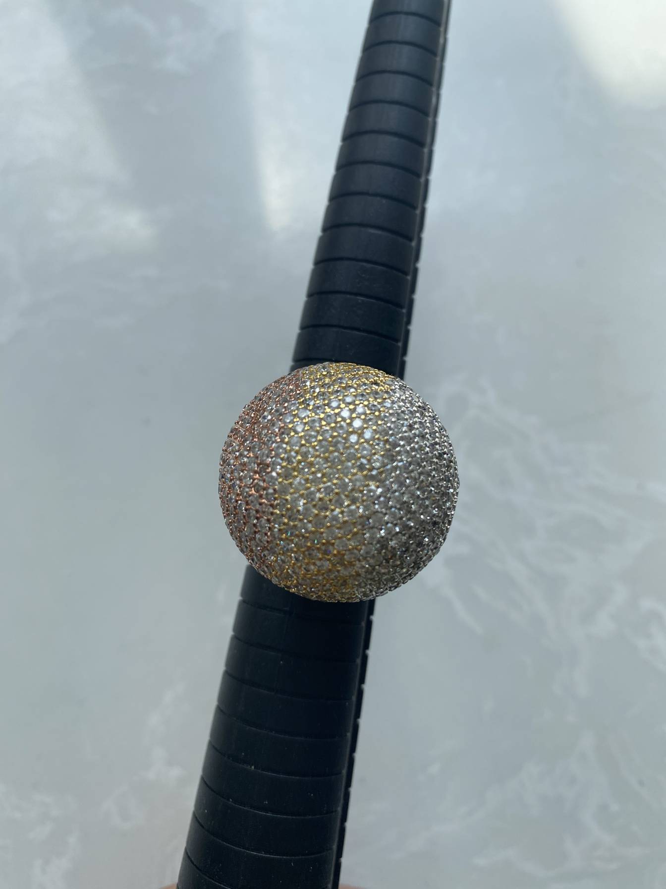 Qingdao Middle -aged Beauty Jewelry Copper Mosaic Ring 4.12