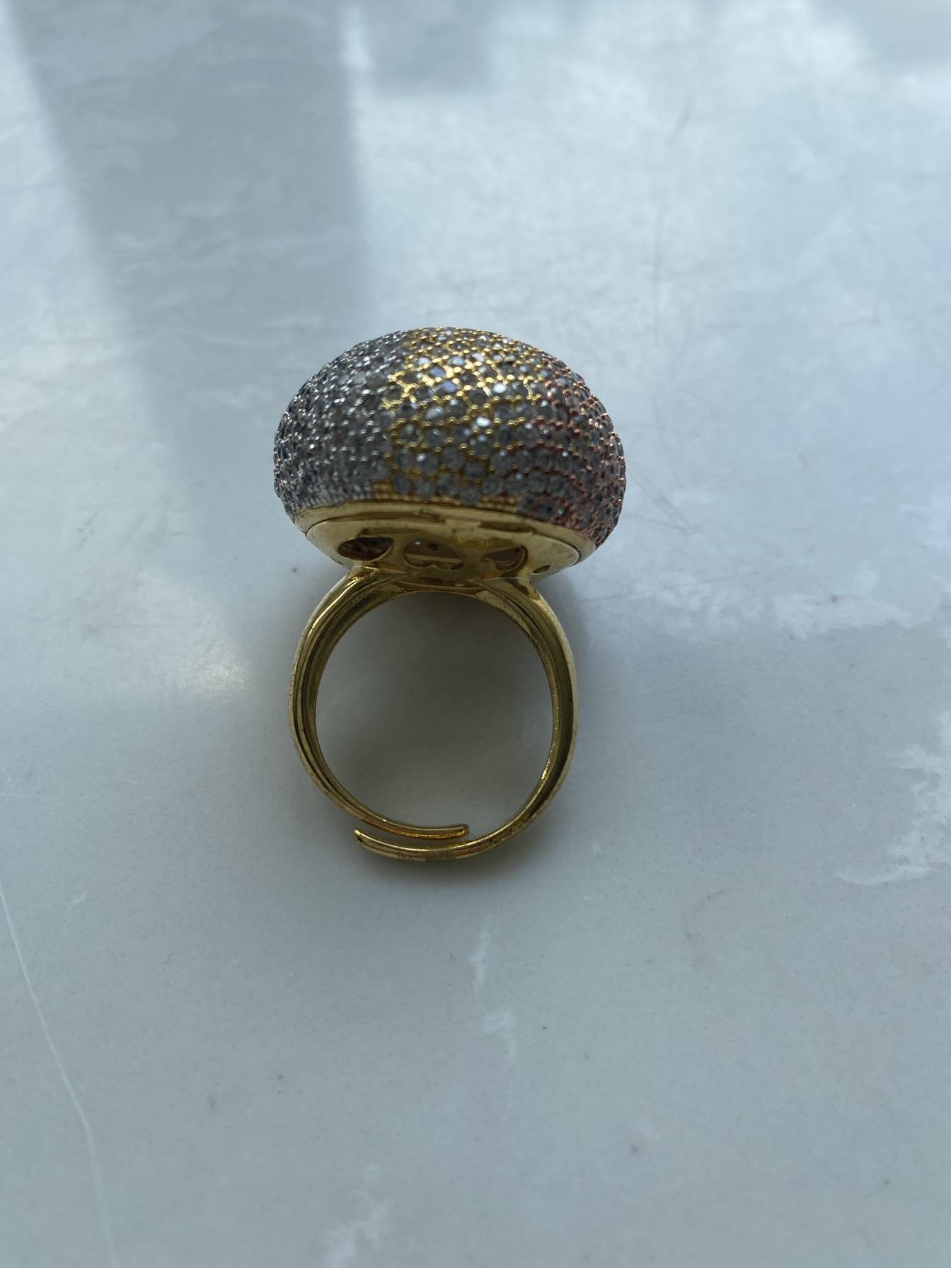 Qingdao Middle -aged Beauty Jewelry Copper Mosaic Ring 4.12