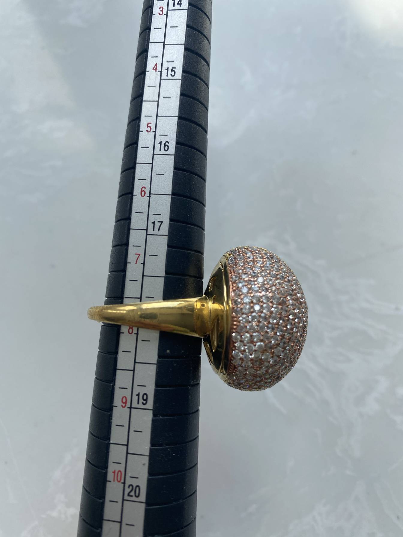 Qingdao Middle -aged Beauty Jewelry Copper Mosaic Ring 4.12