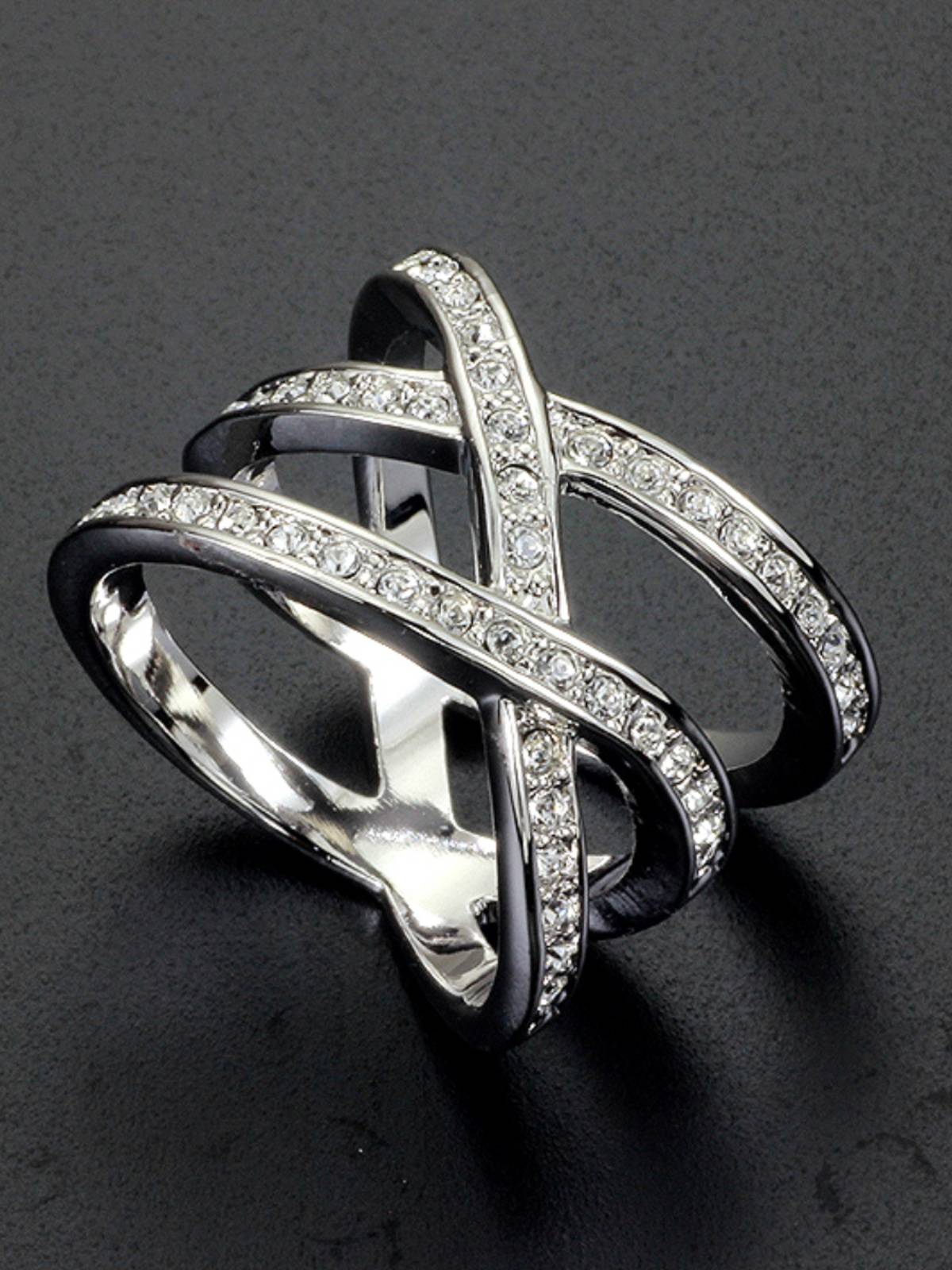 Free shipping net red Itelina Lirin jewelry Korean version of women's precepts Austrian crystals exaggerated rings
