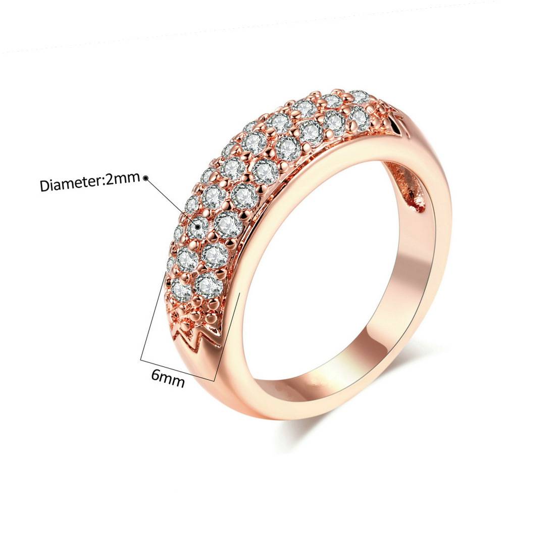 Speed Store, European and American high -end three -row large diamond ring cross -border WISH new product manufacturer clothing matching