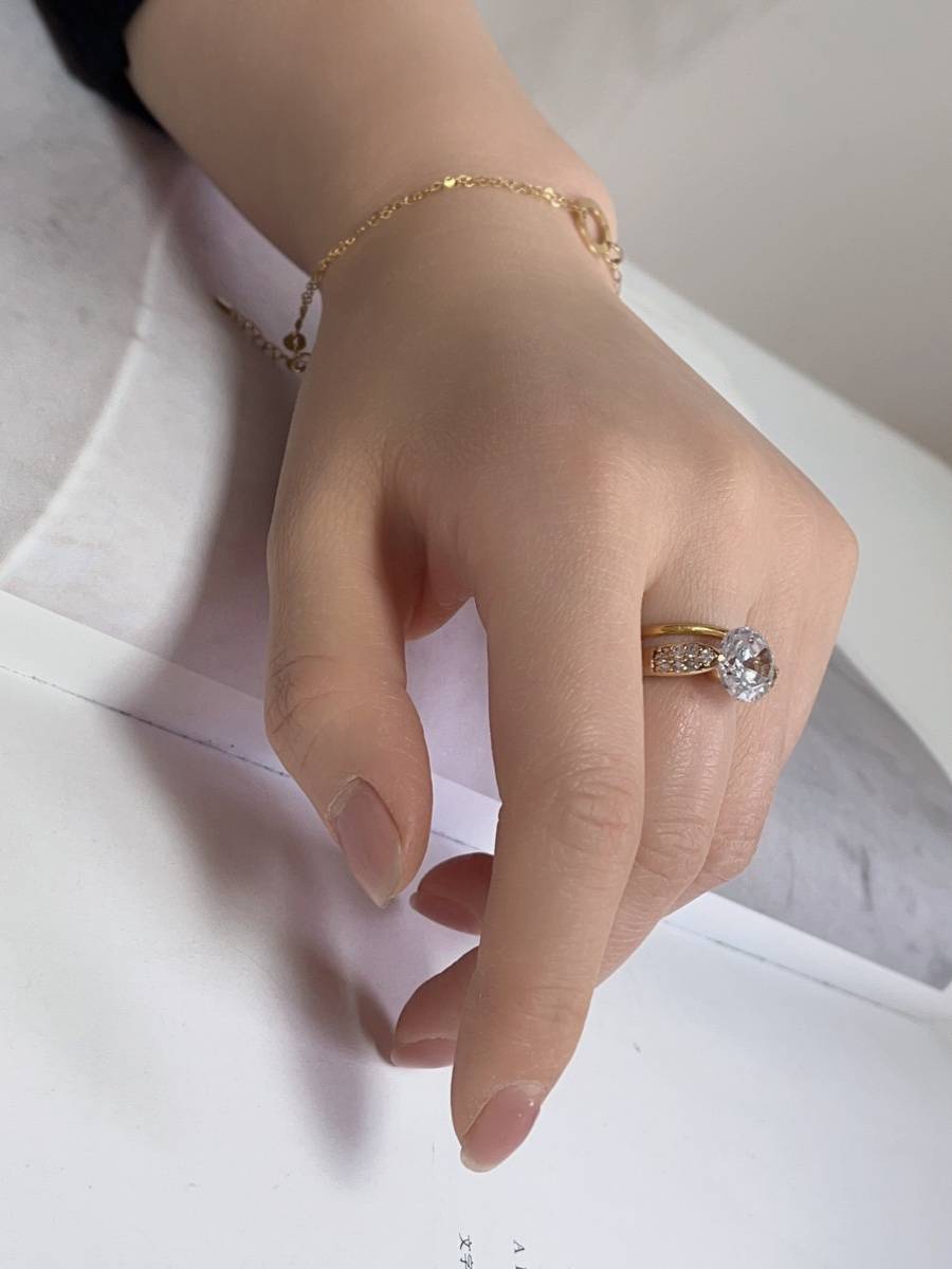 European and American jewelry jewelry vermiculite plating gold ring