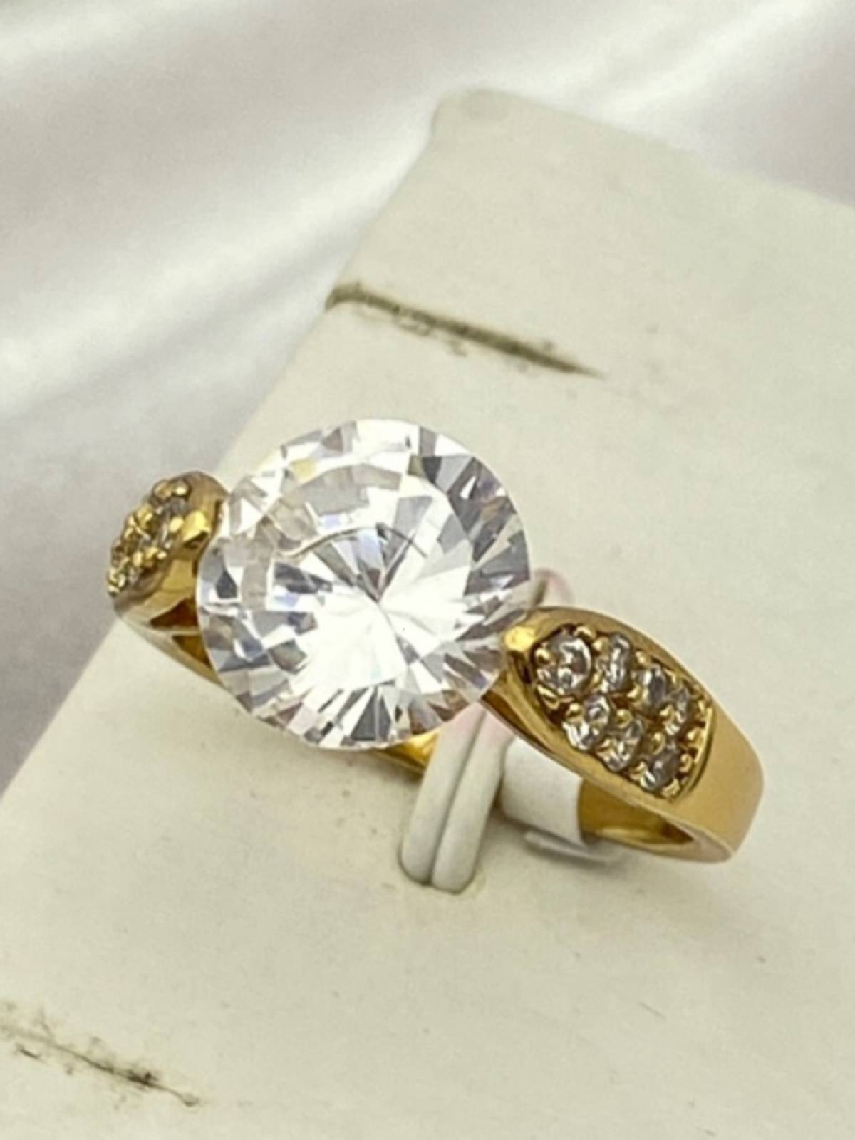 European and American jewelry jewelry vermiculite plating gold ring