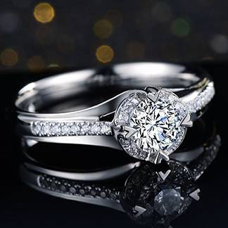 Luxury romantic ring High -quality diamond rings Men and women customize 1 carat 2 carat inlaid ring ~