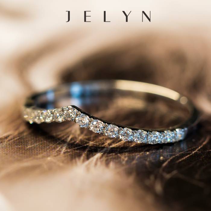 Silver -plated 14K gold inlaid Mossian Stone ring circular to Japan and South Korea, Diamond Diamond Diamond Ultra -narrow Diamond Women's Rose Golden Tail Ring