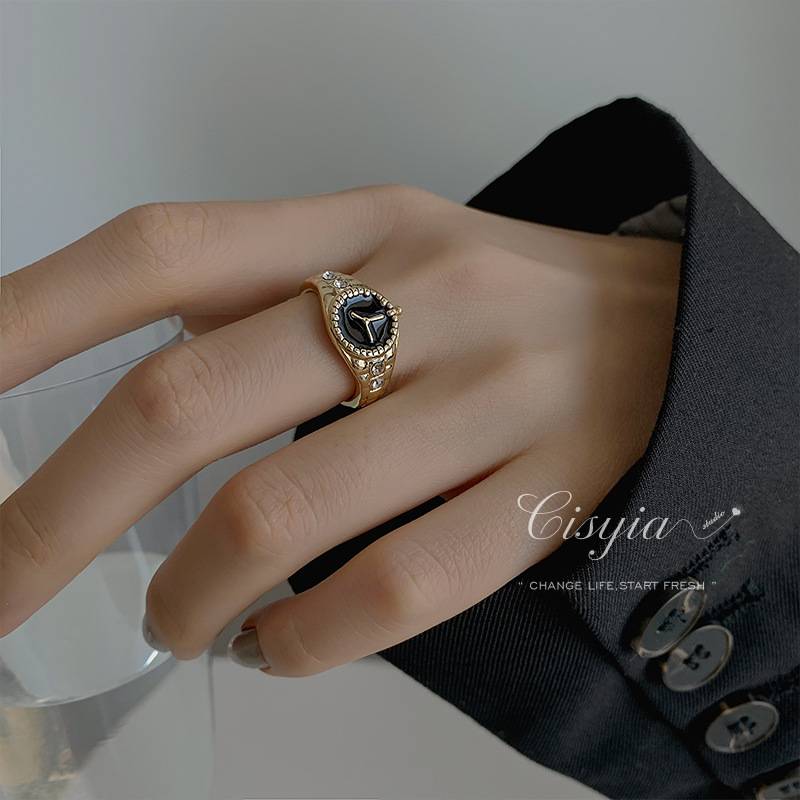 Watch Dard opening ring Women Fashion Personality Light luxury niche index finger ring tide simple design ring ring