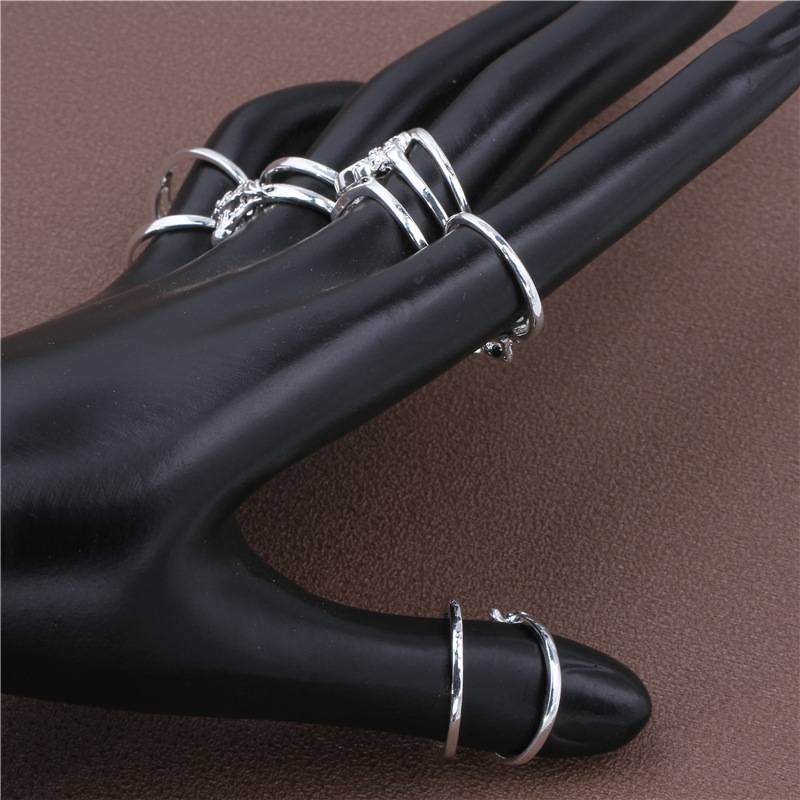 10 -piece rings Set classic butterfly love flower shape Timinal tail ring female ring model