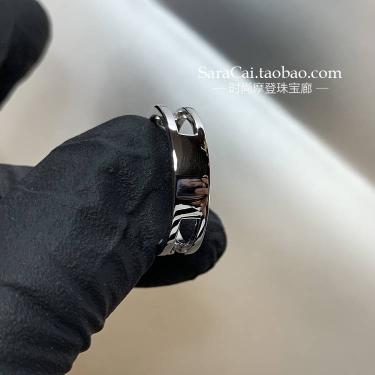 Fashion Modern Jewelry Gallery 925 Silver Single Single Plus Bag Diamond Drilling Line Ring Finger Finger Precepts