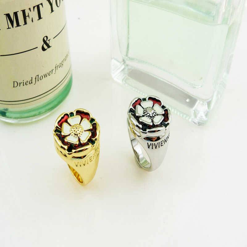 Tu Duo Rose Ring Men and Women Jewelry European and American Personality Light luxury copper gold -plated advanced sensory ring