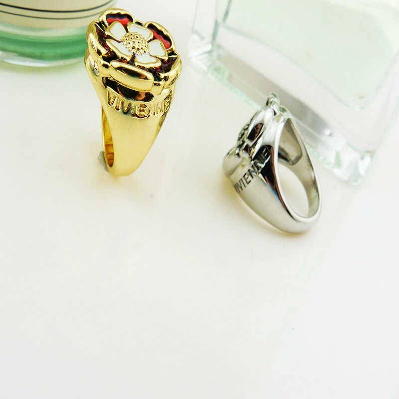 Tu Duo Rose Ring Men and Women Jewelry European and American Personality Light luxury copper gold -plated advanced sensory ring