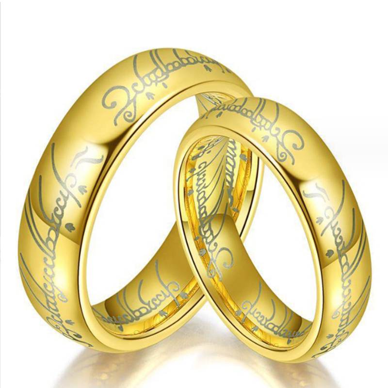 European and American titanium steel special letters magic rings stainless steel ring crown rings peripheral series jewelry rings gift