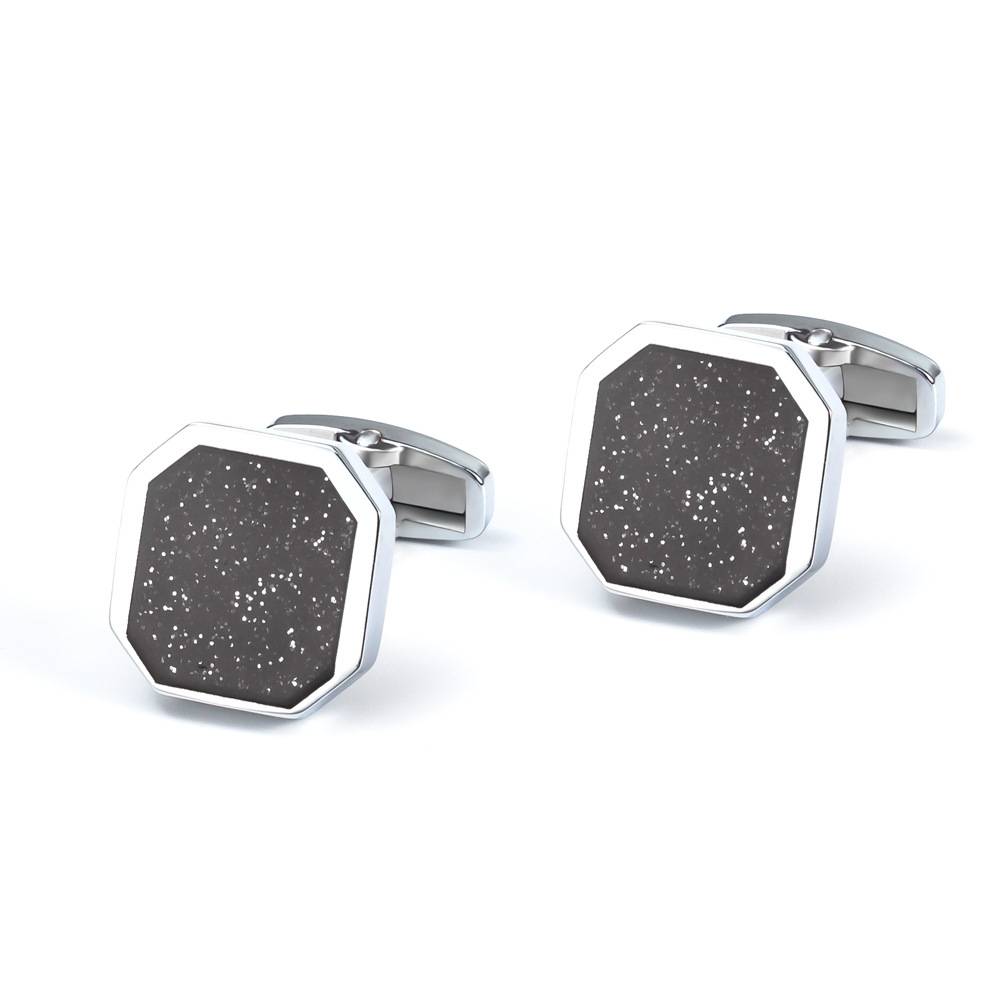 New spot polygonal inlaid gold gravel accessories alloy cufflinks men's French cufflink customization