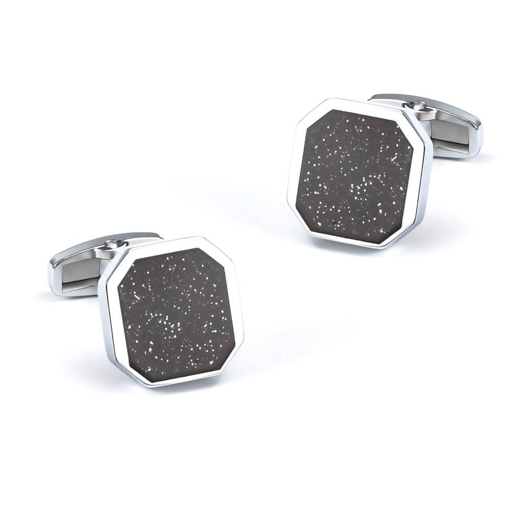 New spot polygonal inlaid gold gravel accessories alloy cufflinks men's French cufflink customization
