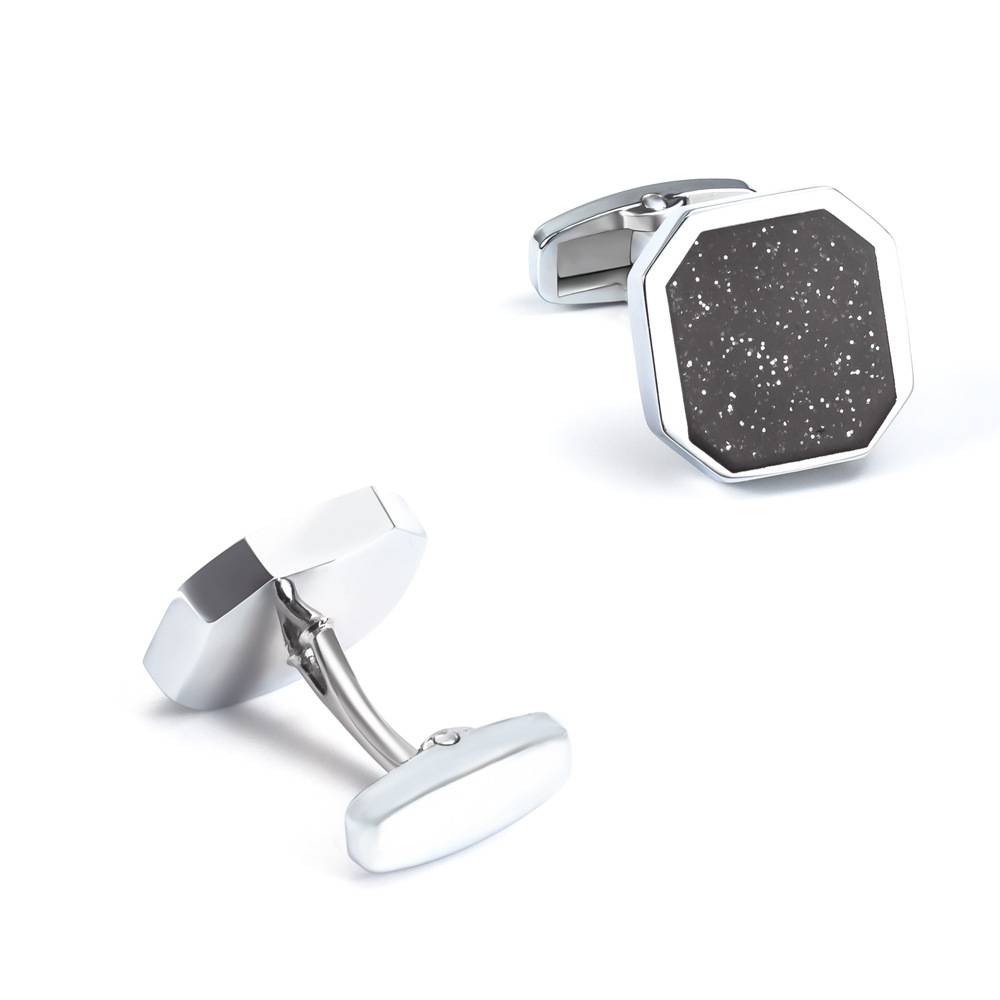 New spot polygonal inlaid gold gravel accessories alloy cufflinks men's French cufflink customization