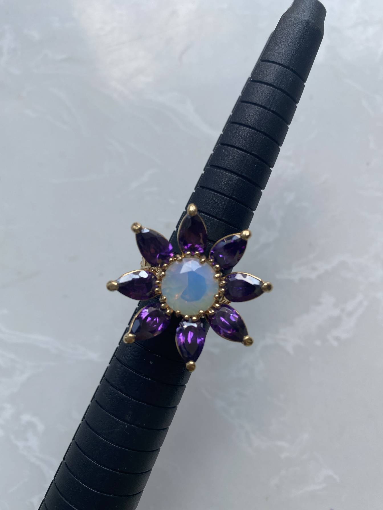 Qingdao Middle -aged Beauty Jewelry Copper Mosaic Ring 4.12