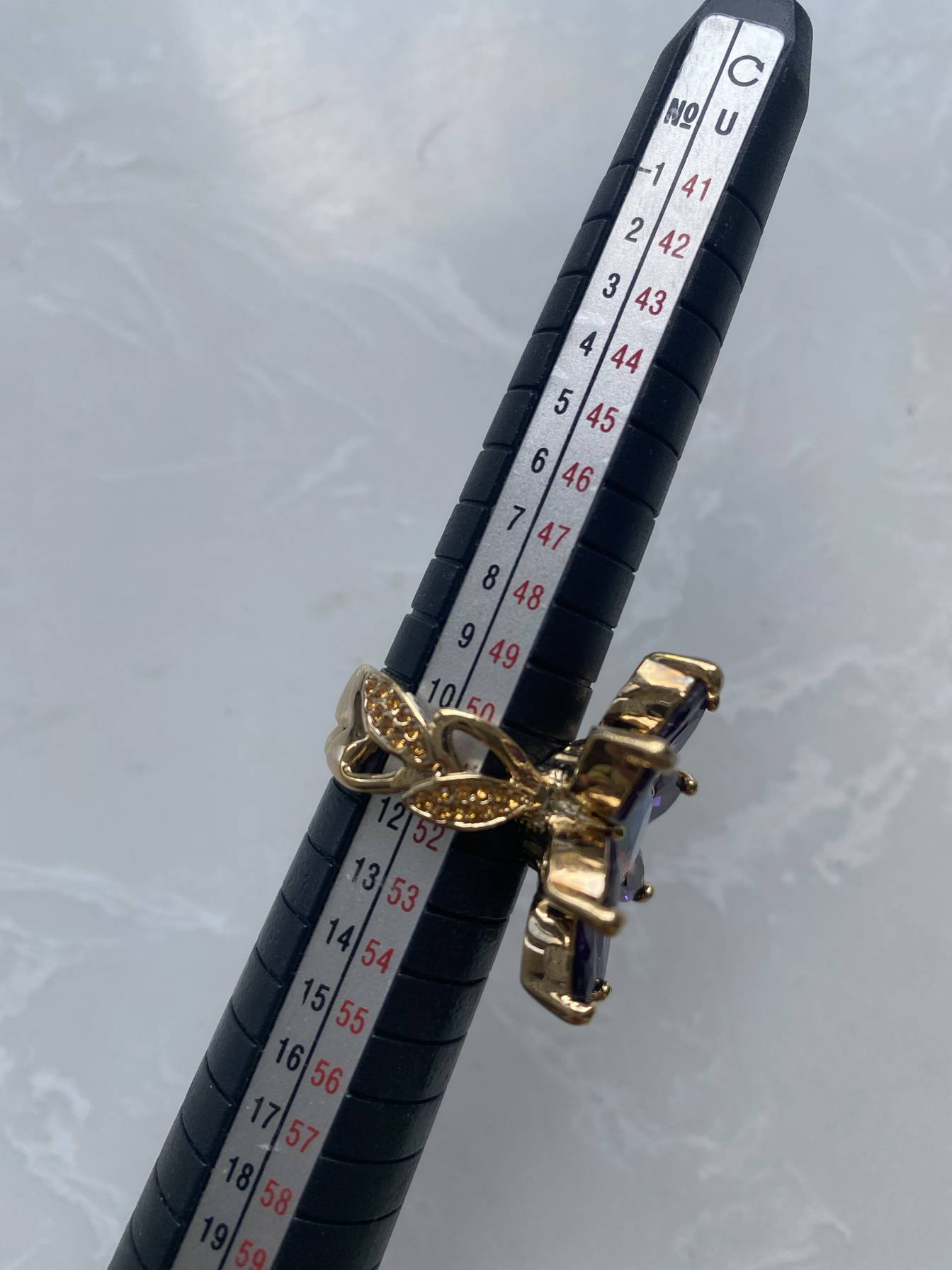 Qingdao Middle -aged Beauty Jewelry Copper Mosaic Ring 4.12
