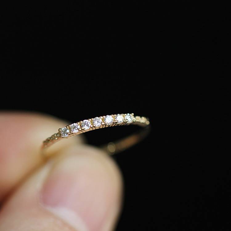 Papanese style S925 sterving 14K gold ring small fire