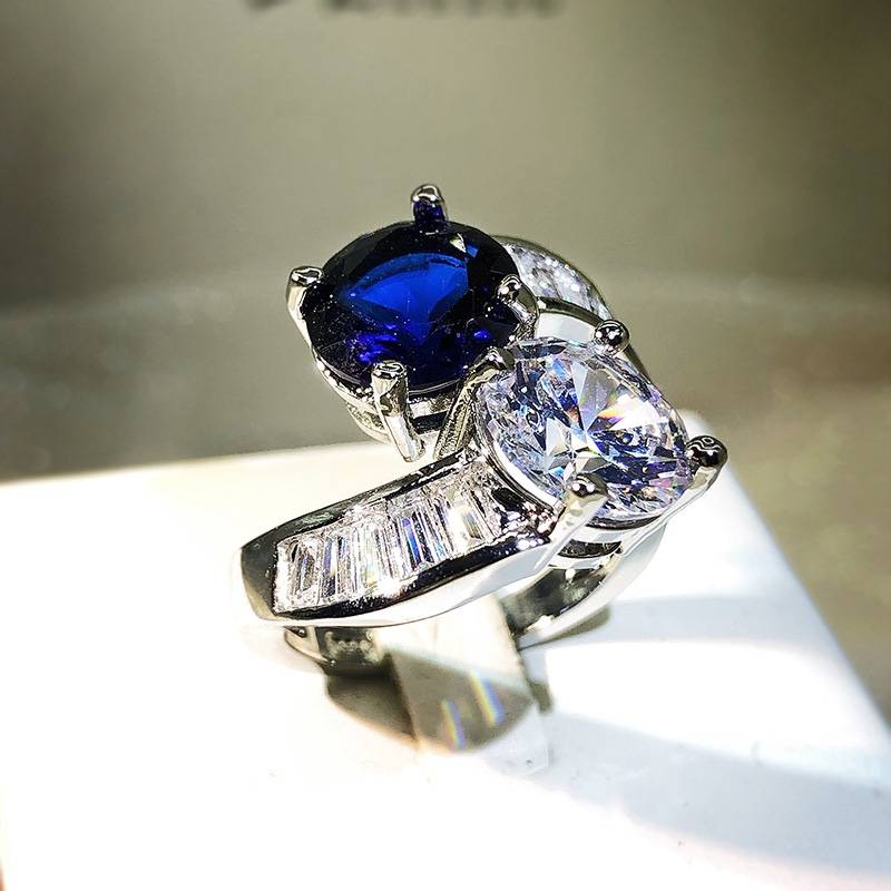 Speed ​​-ups of new products, personality niche mix and match style, light luxury high -level sensory white gold ring