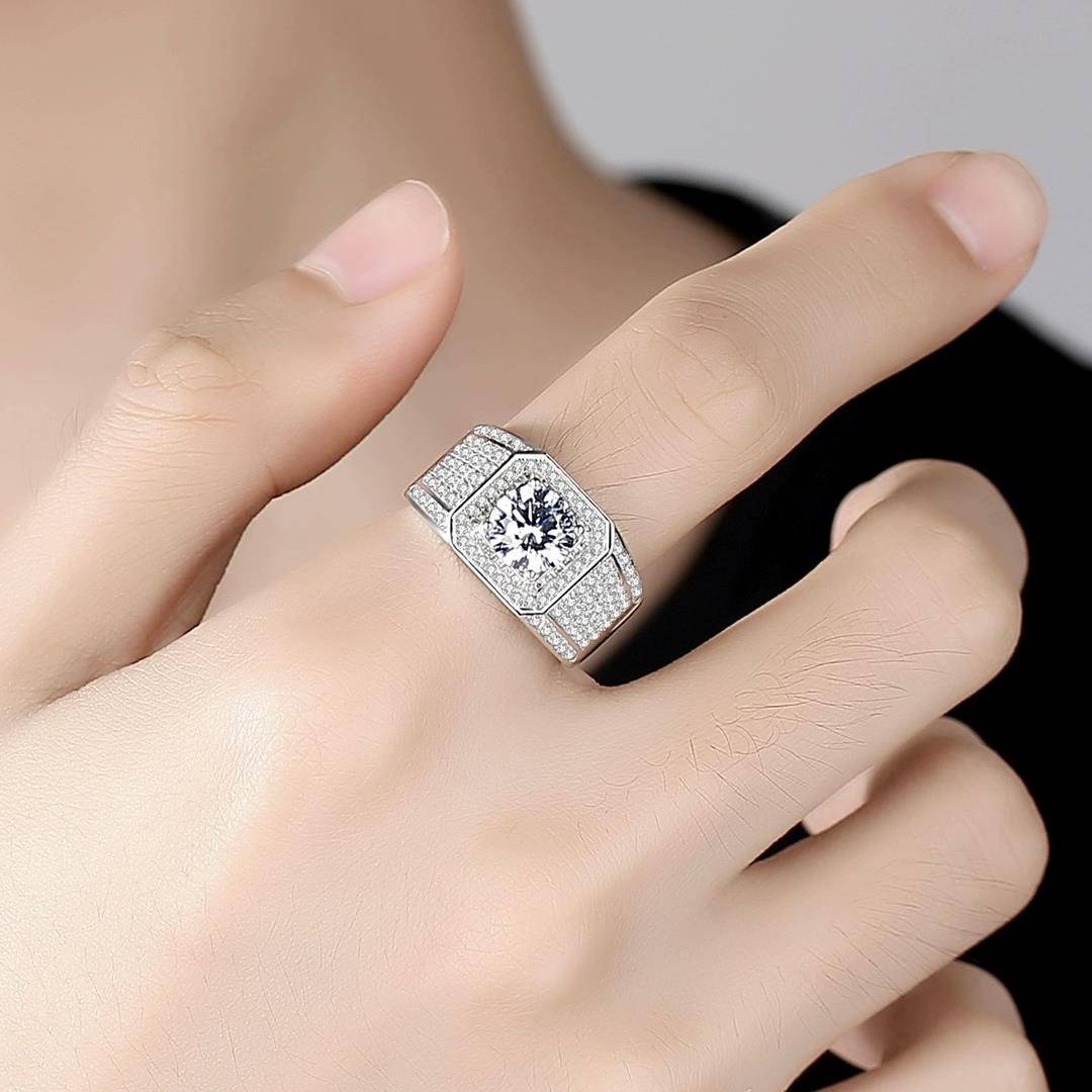 KISS MAX full star men's ring luxurious high -end custom domineering ring