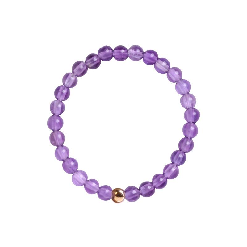 Jiu Zi Lihuo Dimable Uruguay natural amethyst ring female purple beads, wealth, wealth, peace and fat hand large