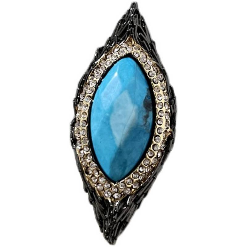 AB European and American ghosts designer Angel Eye Ring inlaid Embedded Retro Moso Ring Exaggerated Personality Diablo