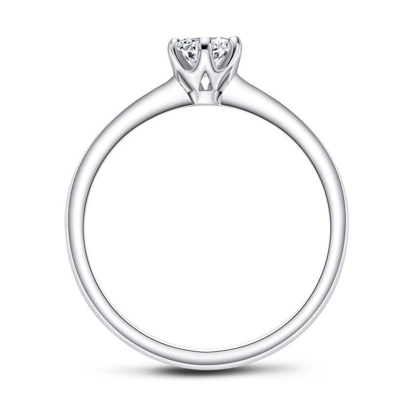 Shenzhen Xujia Jewelry Design Co., Ltd. hot -selling authentic D -color Mozang stone ring 0.5 carat classic
