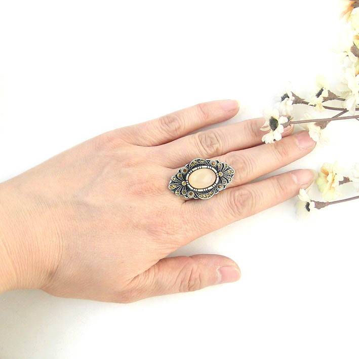 Jewelry Personality European -style retro making old cat eye stone sense ring/ring (special offer)