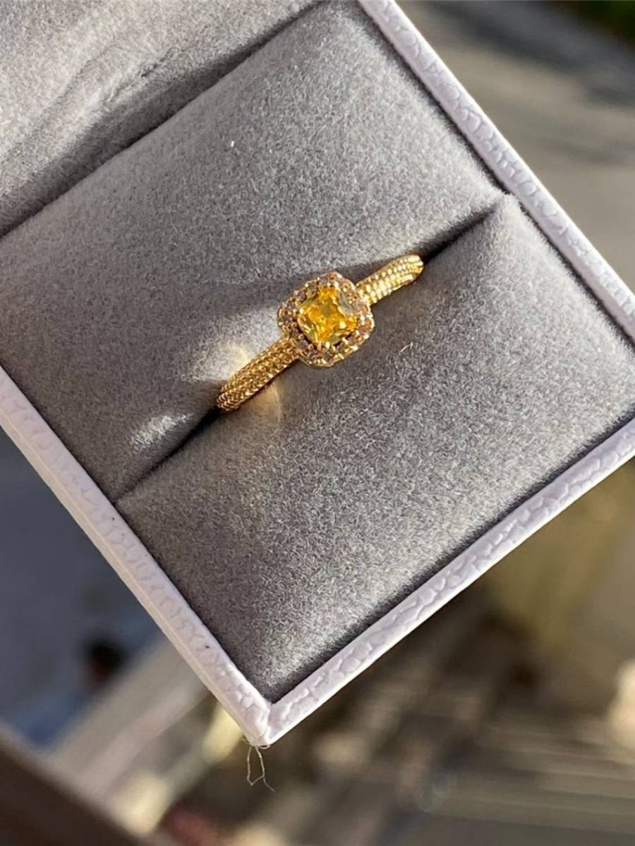 Seeing a small square sugar ring ~ Heart -moving ring!Love love love high quality and real objects beautiful beautiful