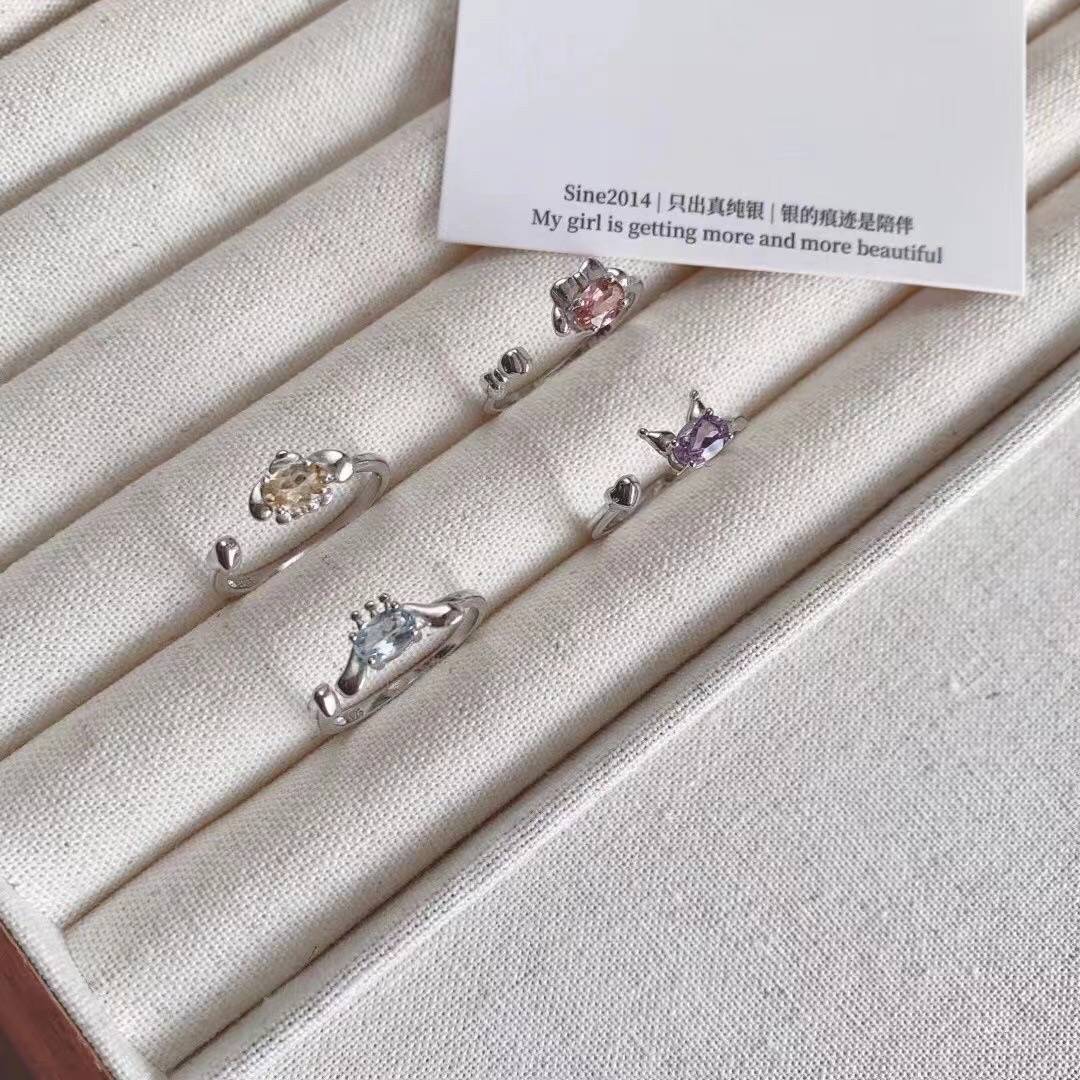 Cute Sanrio Cartoon Ring INS Sweet Nichenic Style Gentle, Exquisite Llea, Momasum Simplicity Map of Finger Precepts