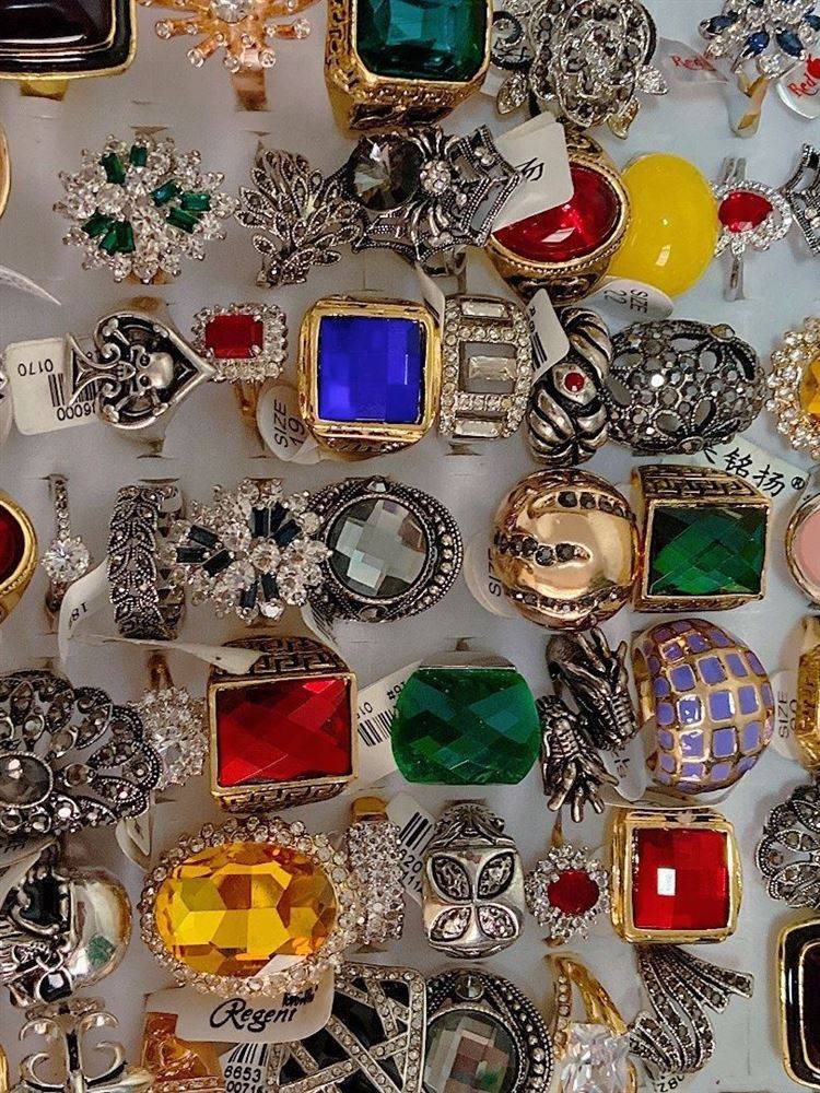 Suitable for rough rings Women's rings Female rough fat hand large size large size ring female fat MM jewelry tail goods