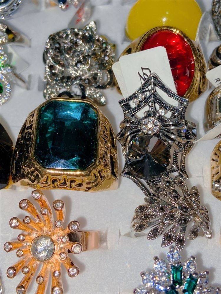 Suitable for rough rings Women's rings Female rough fat hand large size large size ring female fat MM jewelry tail goods