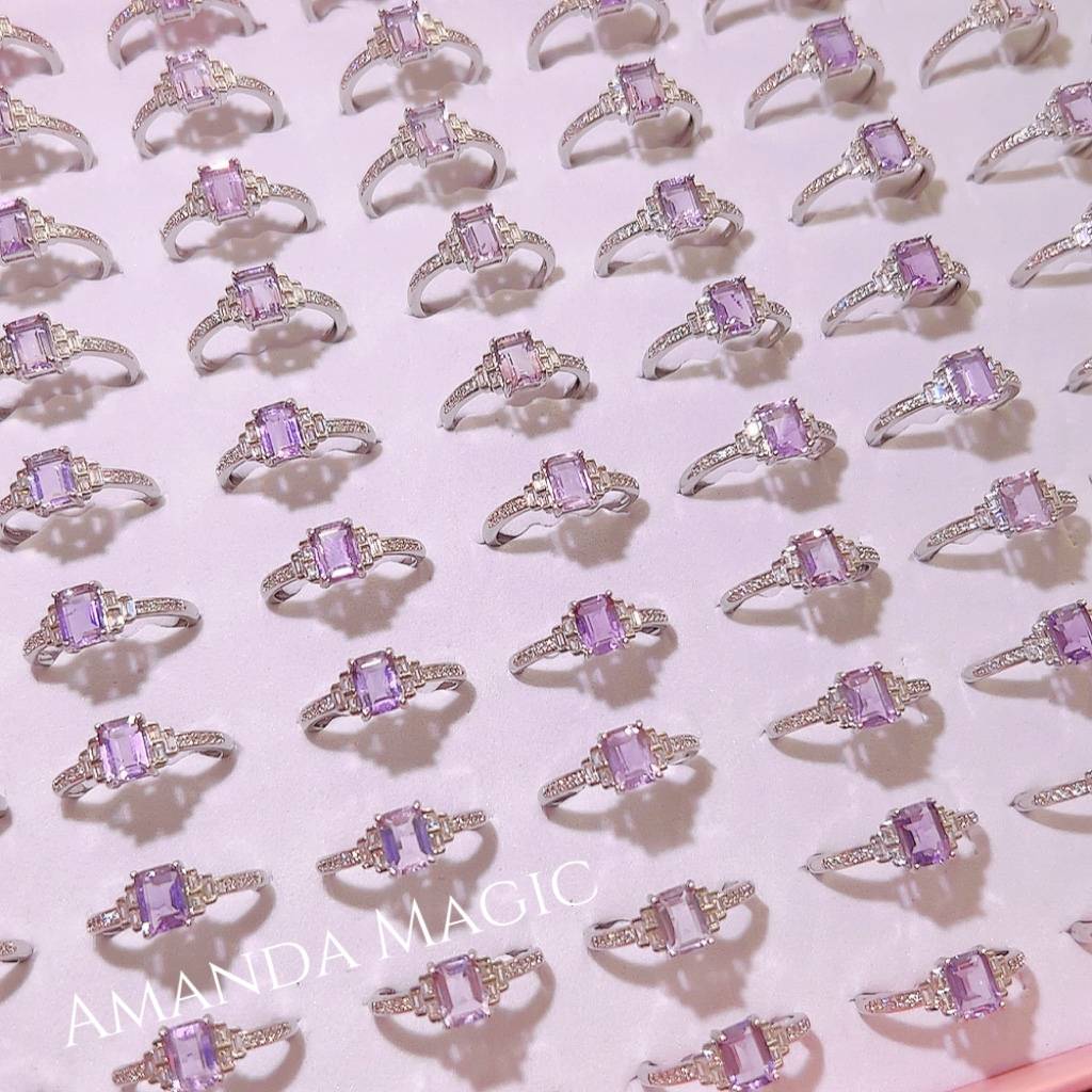 Natural amethyst ring (copper) adjustable ring port AMANDAMAGIC Lingshi Secret Mystery Collection