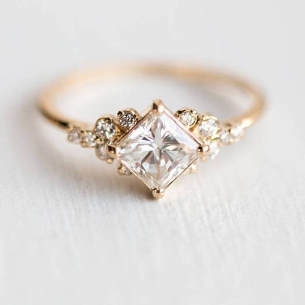 Budi Creative Fashion Branch Elie Ring Closed Lord Ring Women's Oval Wastestone Jewelry
