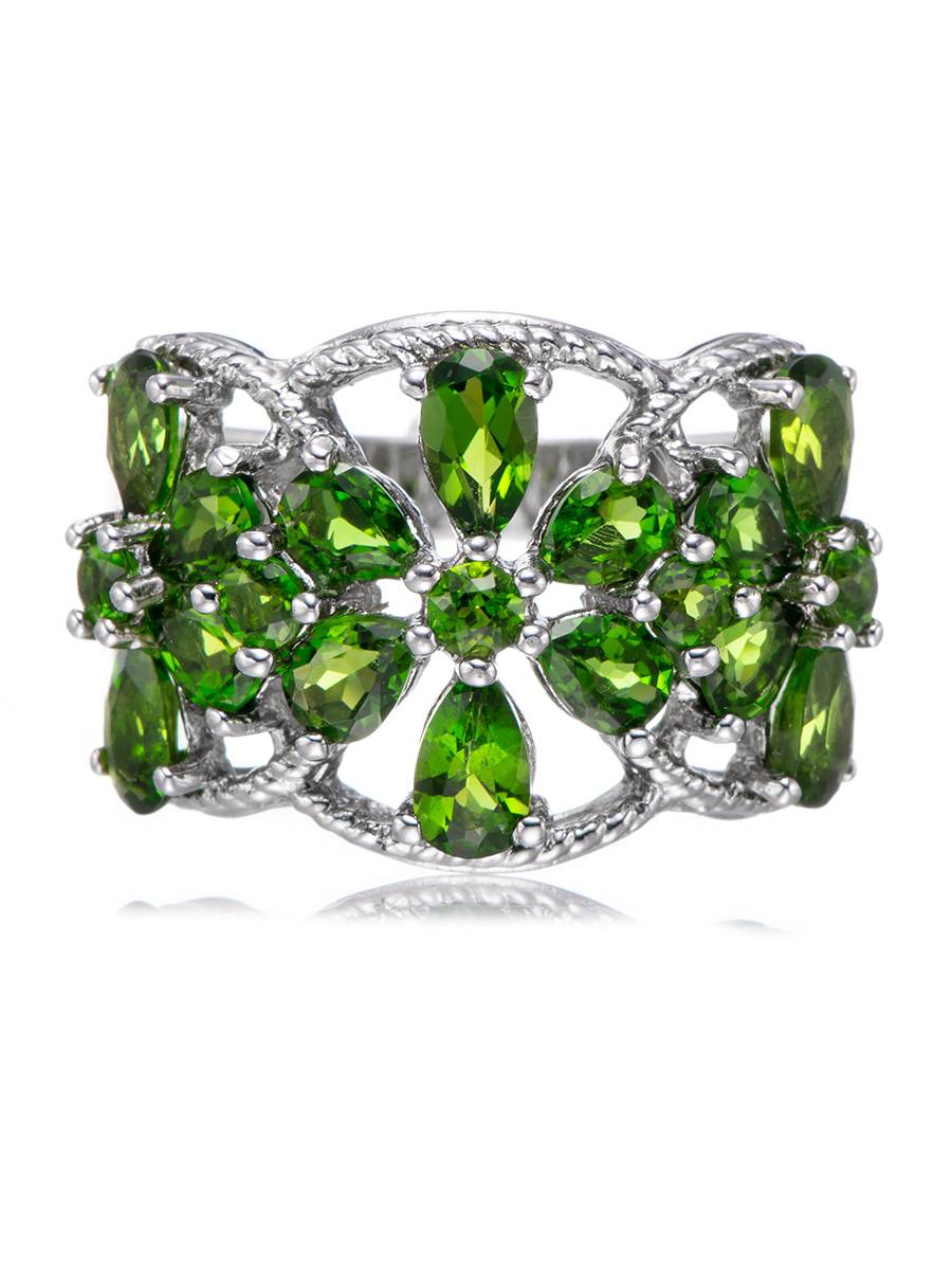 Flower transparent pirate 925 Silver Ring Ring Women Fashion Personality Fashion Original Fashion Tide Design