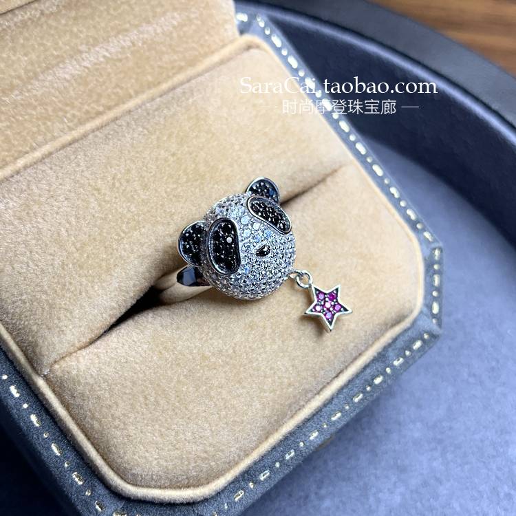 Fashion Modern Jewelry Gallery 925 Silver Single Single Color Diamond Diamond Animal Style Ringfire Finger Finger Finger Ring Tail Ring