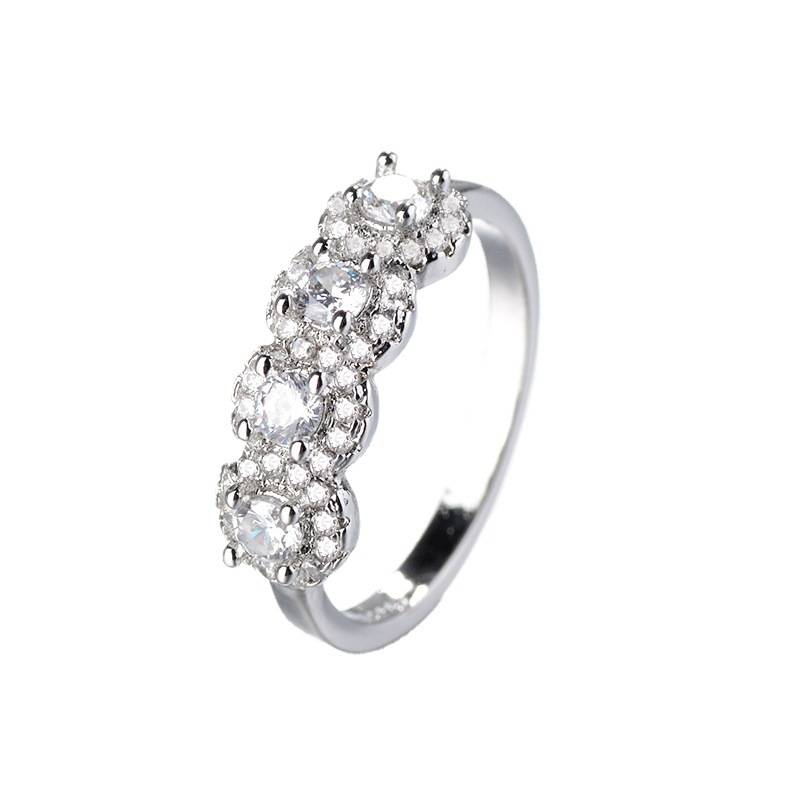 Zhenrong Wish hot selling new micro -mosaic simulated vermiculite engagement ring European and American platform supply female bars