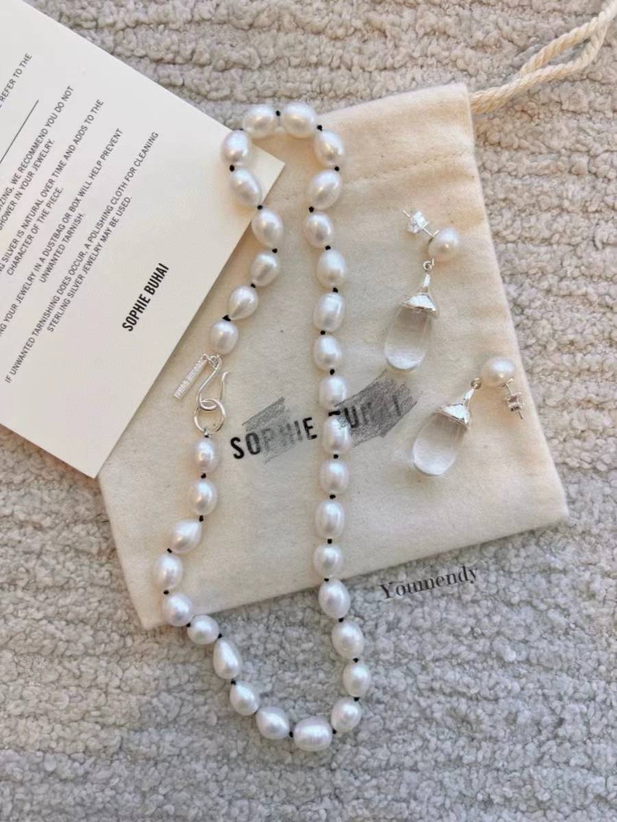 Soulbaza2024 Multi -pearl necklace earrings rings, do not look at the dregs, the texture is praised!