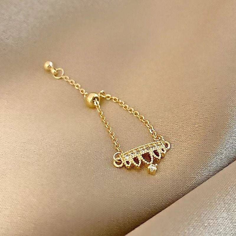 Xiaofang Sugar Chain Ring Push Polytes Shipper Pink Drills High Beauty Value Value Various Slim Jewelry