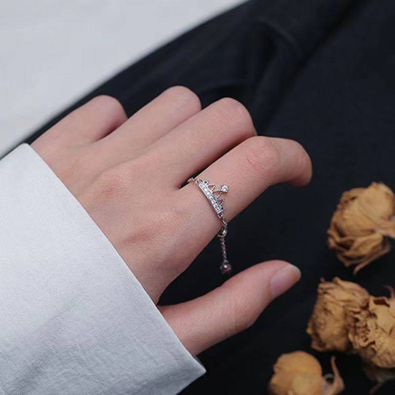 Xiaofang Sugar Chain Ring Push Polytes Shipper Pink Drills High Beauty Value Value Various Slim Jewelry