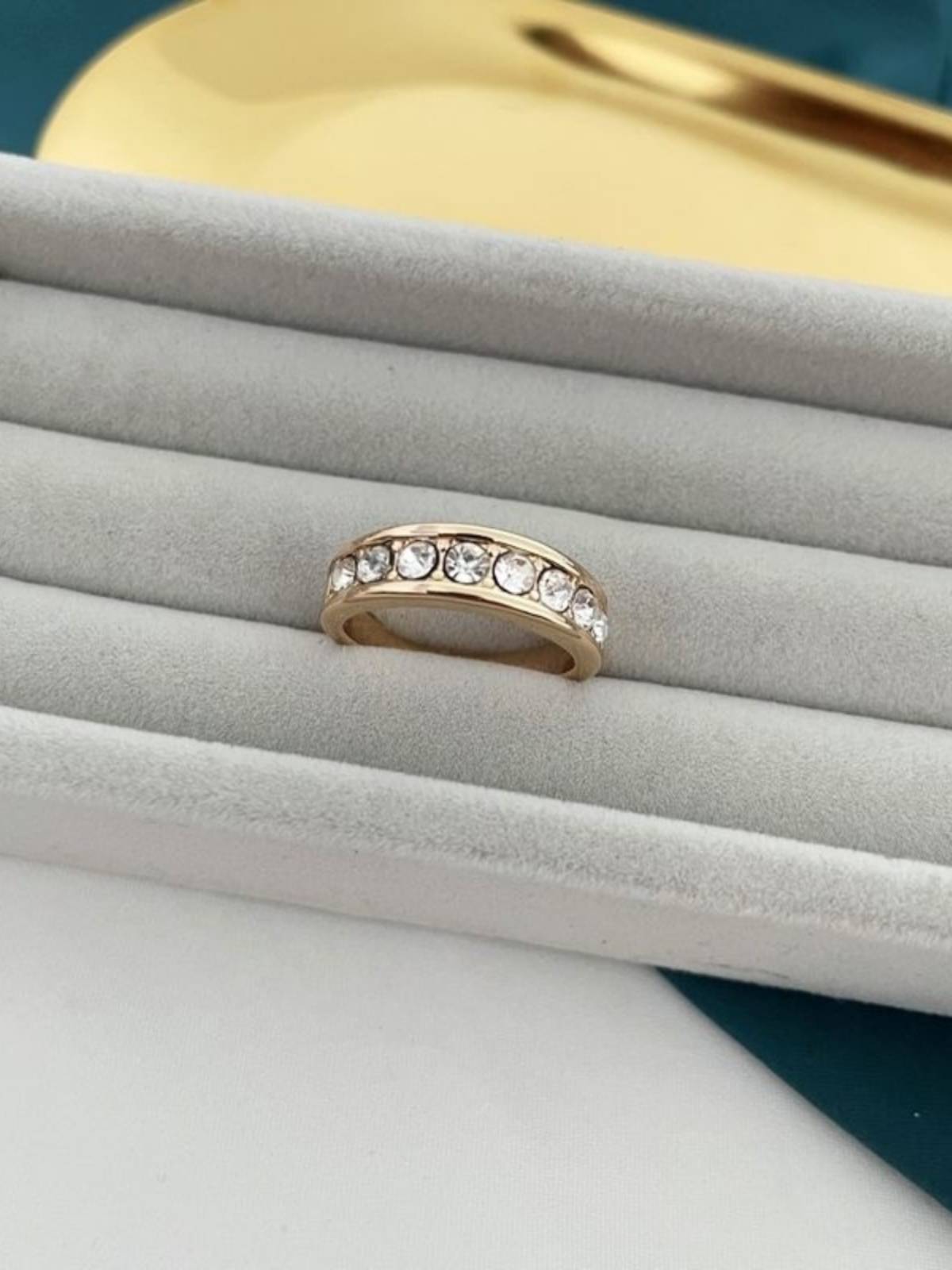 S15 Qingdao Jewelry Japan and South Korea, Korean Gold, Full Diamond Diamond Boutique Aesthetic, Simple Showang Gang Fengqin Ring Woman